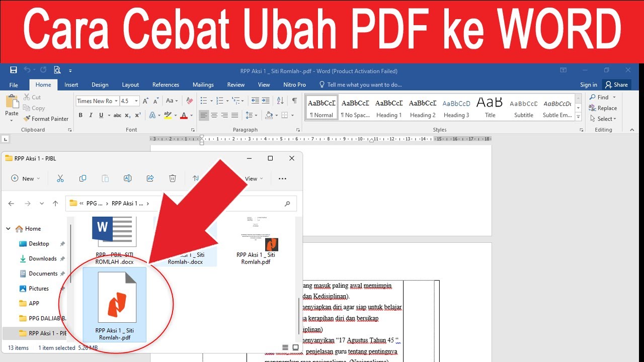 Pdf to ms word